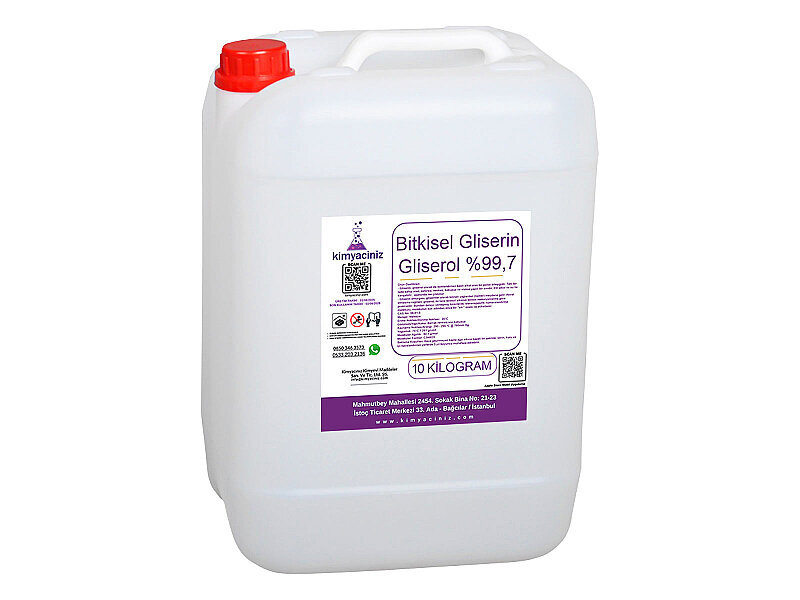 Bitkisel Gliserin - Gliserol %99,7 10 KG - Kimyacınız