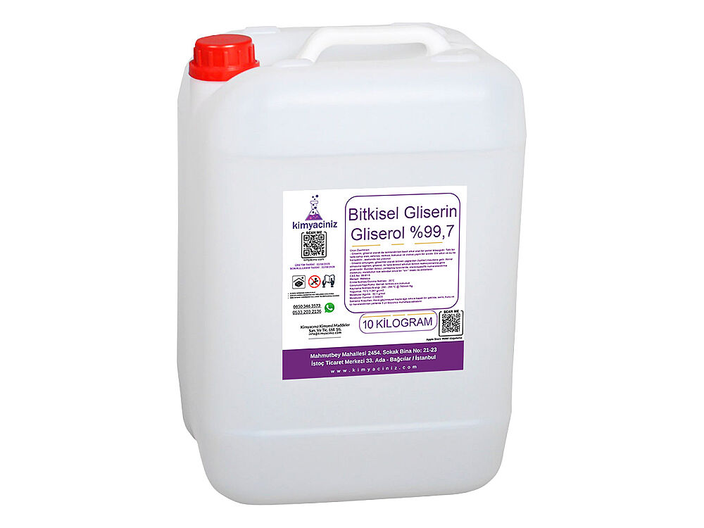 Bitkisel Gliserin - Gliserol %99,7 10 KG - 1