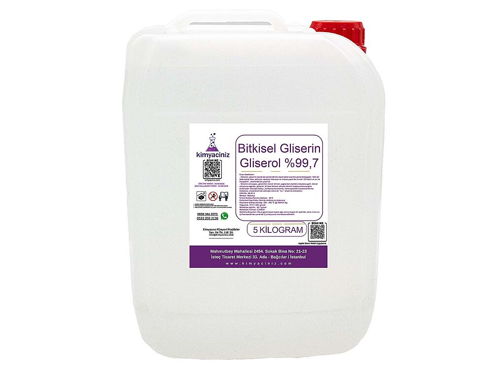 Bitkisel Gliserin - Gliserol %99,7 5 KG - 1