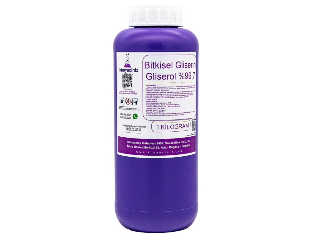 Bitkisel Gliserin - Gliserol %99,7 1 KG - 1