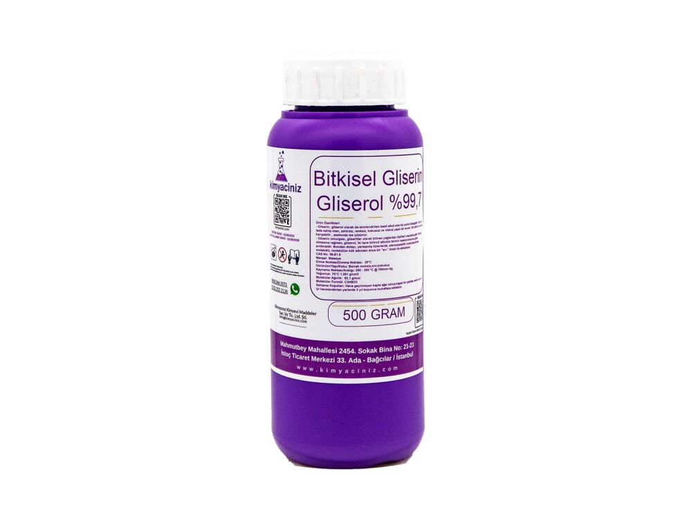 Bitkisel Gliserin - Gliserol %99,7 500 GR - 1