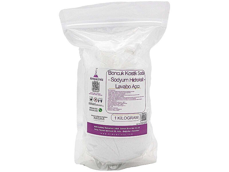 Boncuk Kostik Soda - Sodyum Hidroksit - Lavabo Açıcı 1 KG - Kimyacınız