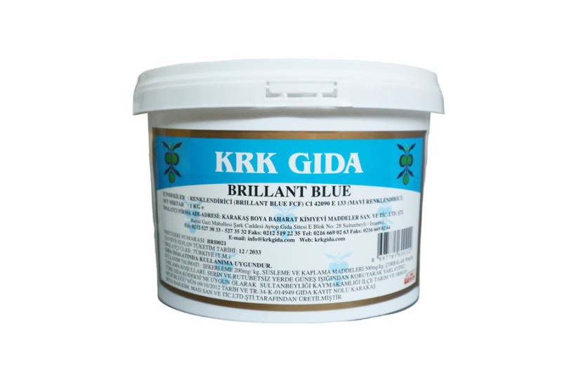Brilliant Blue FCF E133 Açık Mavi Gıda Boyası 1 KG - KRK GIDA