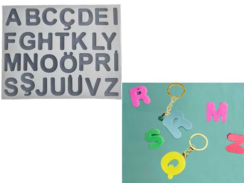 Bubble Alfabe Harf Epoksi Kalıbı EPK-538 - 1