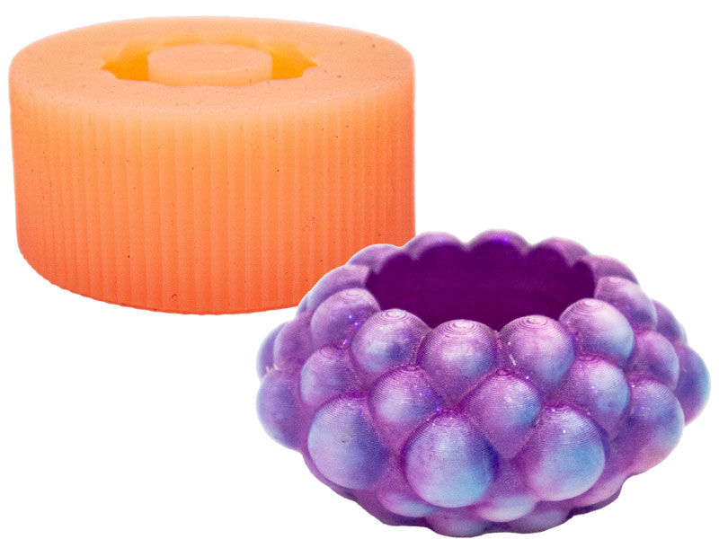 Bubble Tealight Şamdan Beton Saksı Silikon Kalıp B-110 - 1