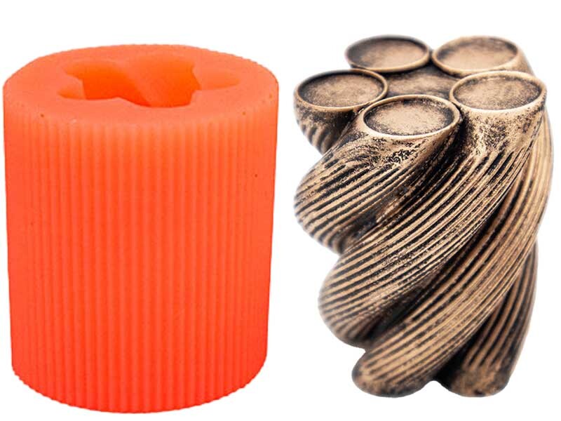 Burgu Sarmal Silikon Mum Kalıbı M-176 - 1