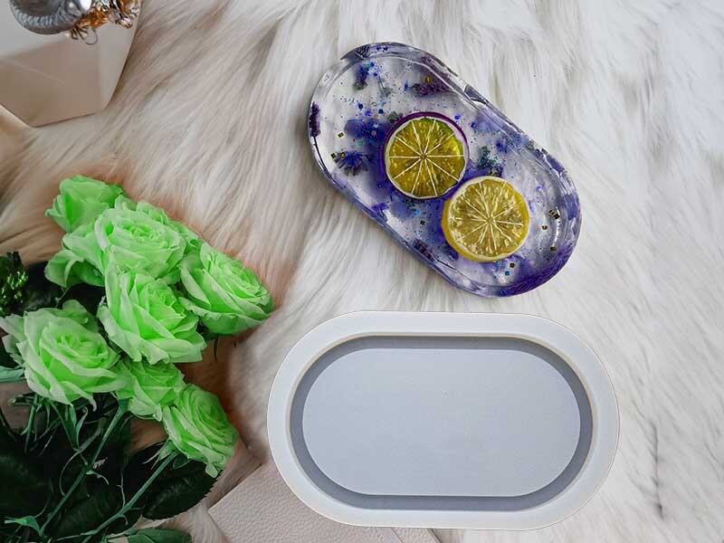 Büyük Boy Oval Terrazo Tabanlık Epoksi Kalıbı EPK-628 - Kimyacınız