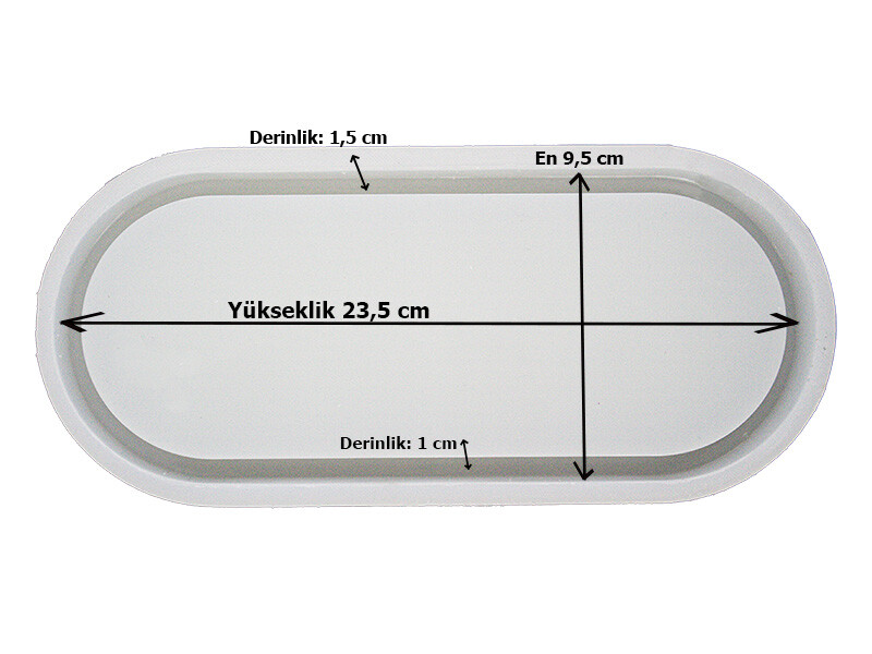 Büyük Boy Oval Terrazo Tabanlık Epoksi Kalıbı EPK-762 - 2
