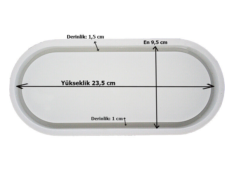 Büyük Boy Oval Terrazo Tabanlık Epoksi Kalıbı EPK-762 - 2