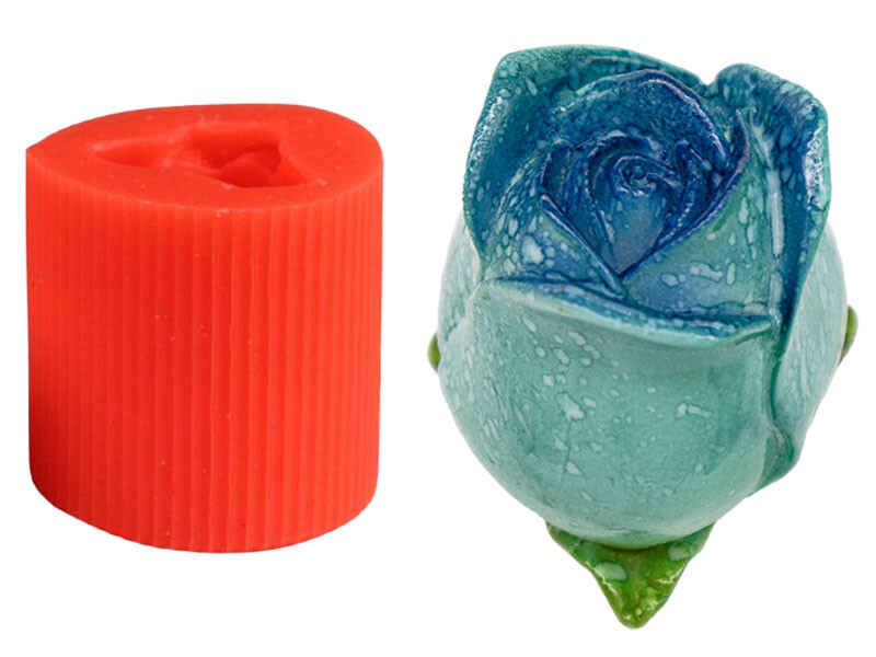 Büyük Goncagül Silikon Mum Kalıbı M-119 - 1