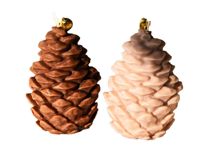 Büyük Kozalak Silikon Mum Kalıbı M-137 - 3