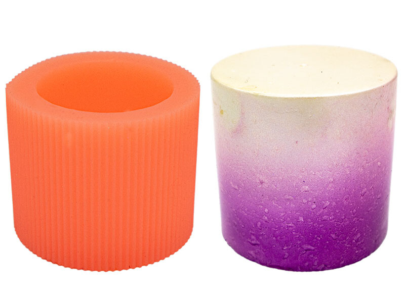 Büyük Silindir Silikon Mum Kalıbı M-263 - 1