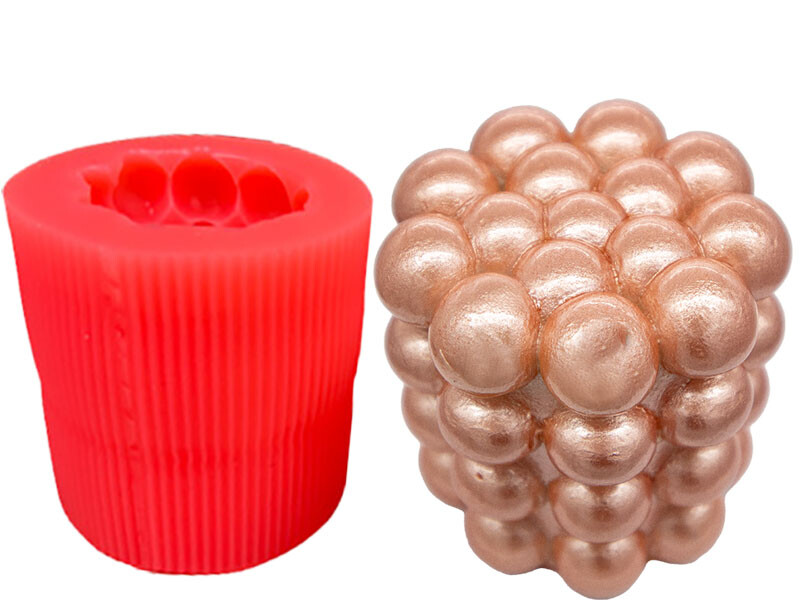 Büyük Yuvarlak Bubble Silikon Mum Kalıbı M-135 - Kimyacınız