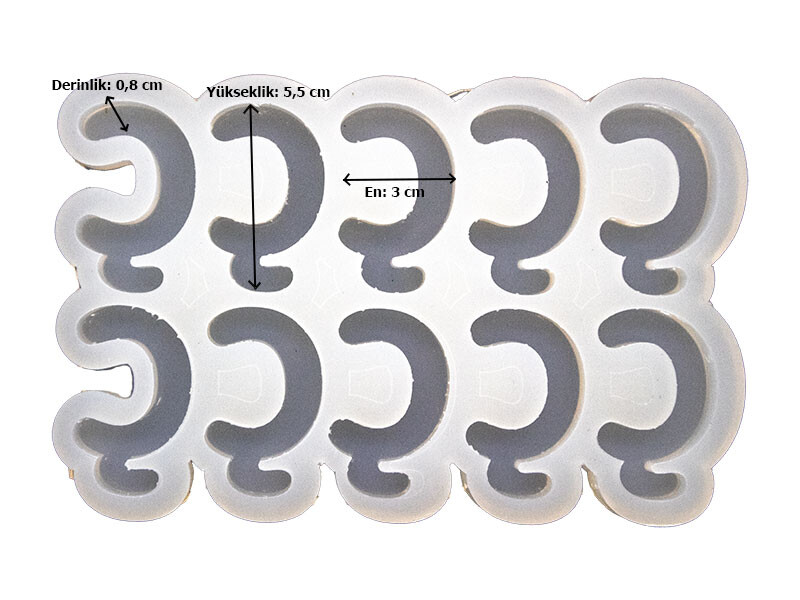 Ç Harfi 10'lu Bubble Alfabe Epoksi Kalıbı EPK-736 - 3