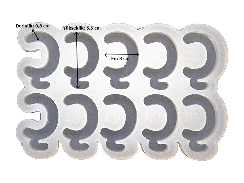 Ç Harfi 10'lu Bubble Alfabe Epoksi Kalıbı EPK-736 - 3