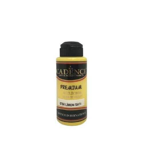 Cadence 0755 Limon Sarı Premium Akrilik Boya 120 ML - Cadence
