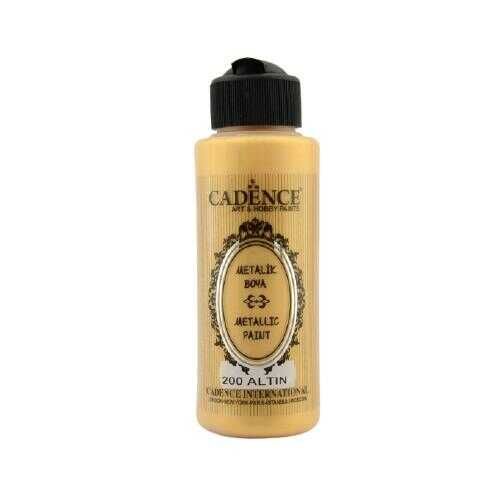 Cadence 200 Altın Metalik Sedefli Akrilik Boya 120 ML - Cadence