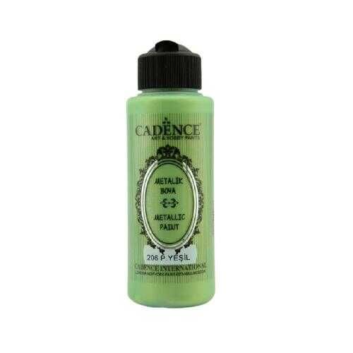 Cadence 206 P.Yeşil Metalik Sedefli Akrilik Boya 120 ML - Cadence