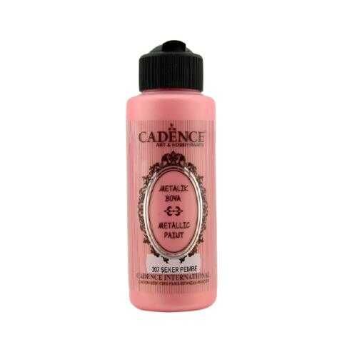 Cadence 207 Şeker Pembe Metalik Sedefli Akrilik Boya 120 ML - Cadence