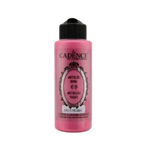 Cadence 212 K. Pembe Metalik Sedefli Akrilik Boya 120 ML - Cadence