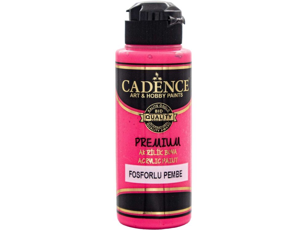 Cadence Fosforlu Pembe Premium Akrilik Boya 120 ML - 1