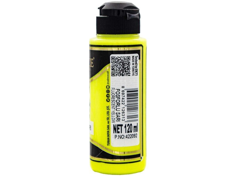 Cadence Fosforlu Sarı Premium Akrilik Boya 120 ML - 2