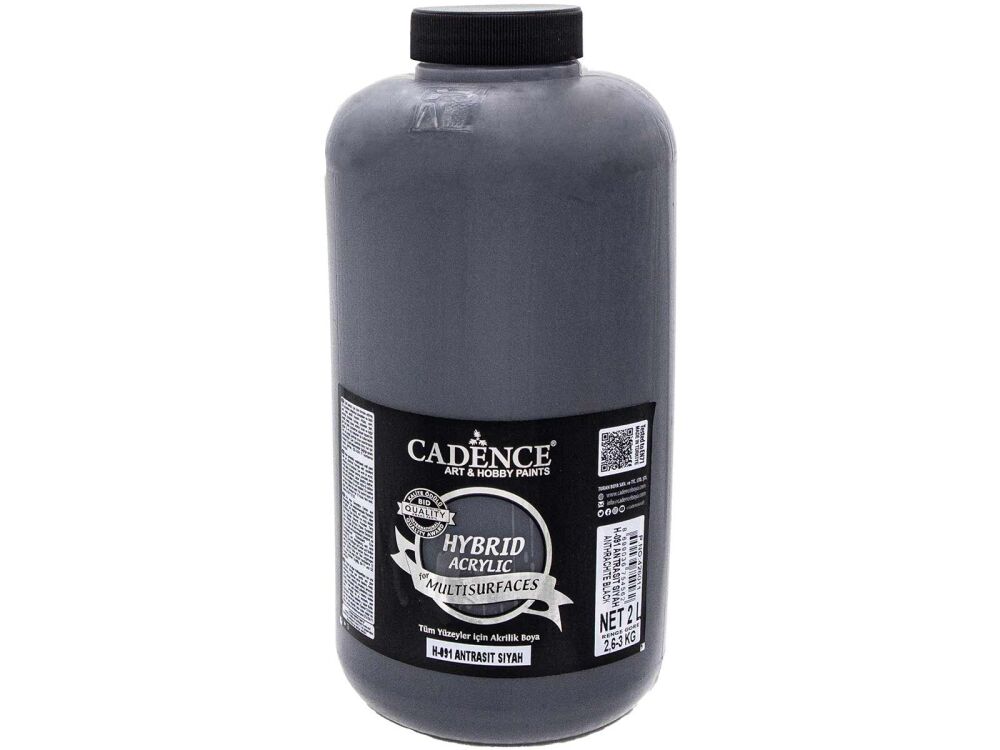 Cadence H-091 Hybrid Multisurface Akrilik Boya 2 LT Antrasit Siyah - 1