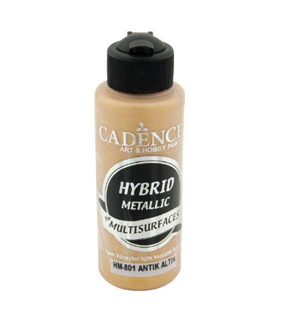 Cadence HM-801 Antik Altın Hybrid Multisurfaces Akrilik Boya 120 ML - 1