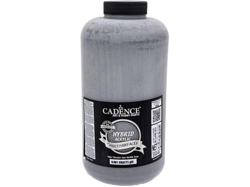 Cadence H-081 Hybrid Multisurface Akrilik Boya 2 LT Grafiti Gri - Cadence