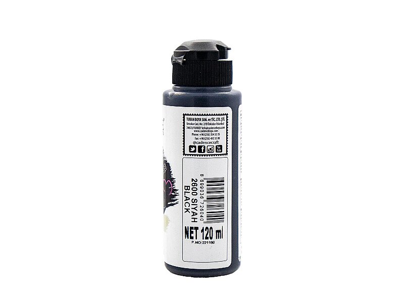 Cadence Kara Tahta Boyası 2600 Siyah 120 ML - 2