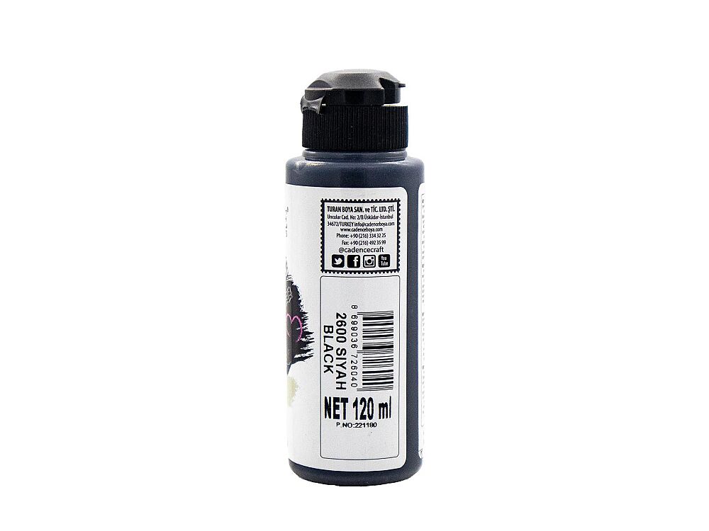 Cadence Kara Tahta Boyası 2600 Siyah 120 ML - 2