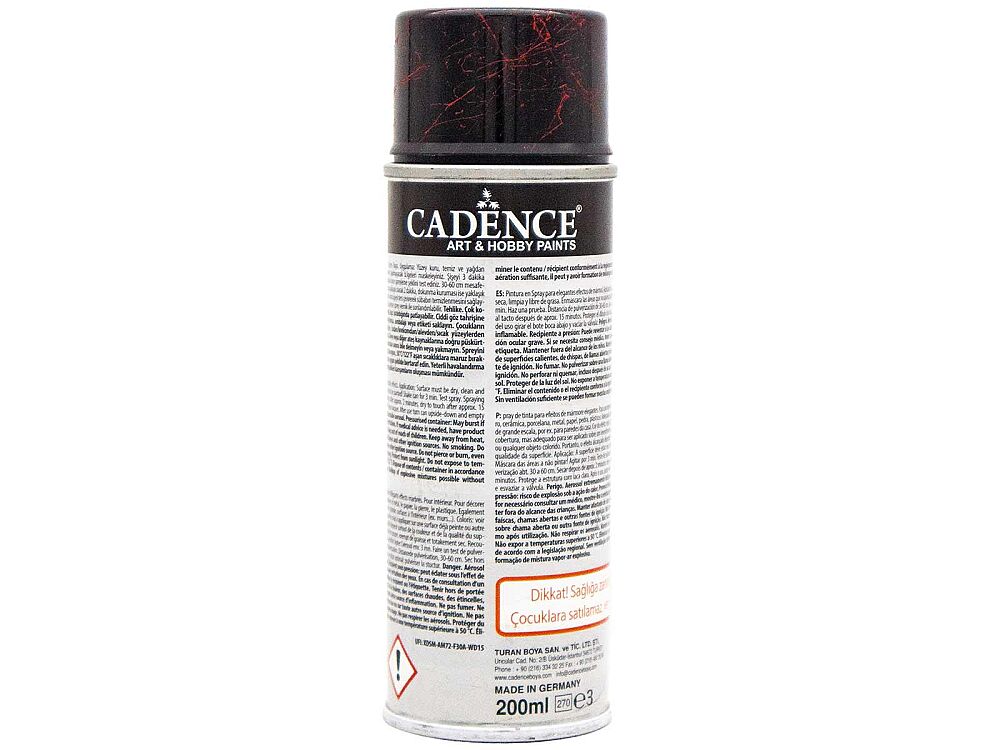 Cadence Kırmızı Silver Sprey Mermer Efekti 200 ML - 3