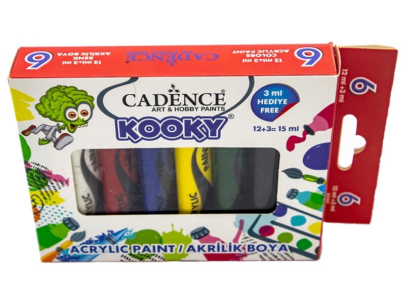 Cadence Kooky 6'li Akrilik 15 ML Boya Seti - 2