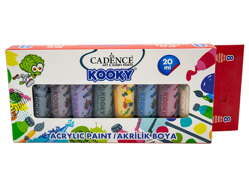 Cadence Kooky 8'li Akrilik 20 ML Boya Seti - 1