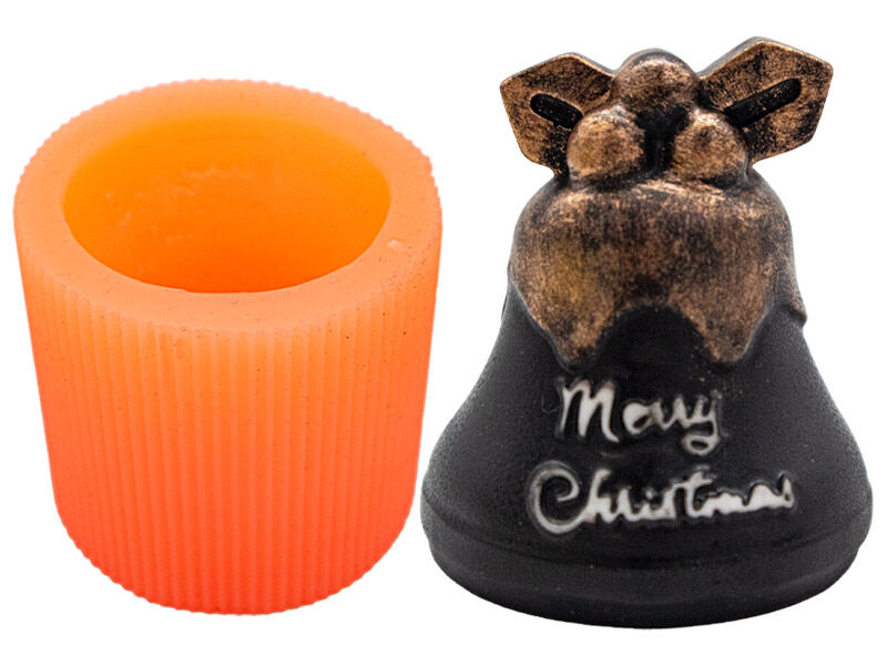 Çan Merry Christmas Silikon Mum Kalıbı M-310 - 1