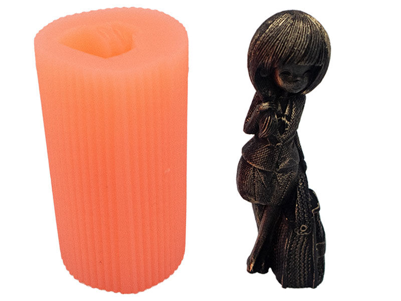 Çantalı Kız Silikon Mum Kalıbı M-258 - 1