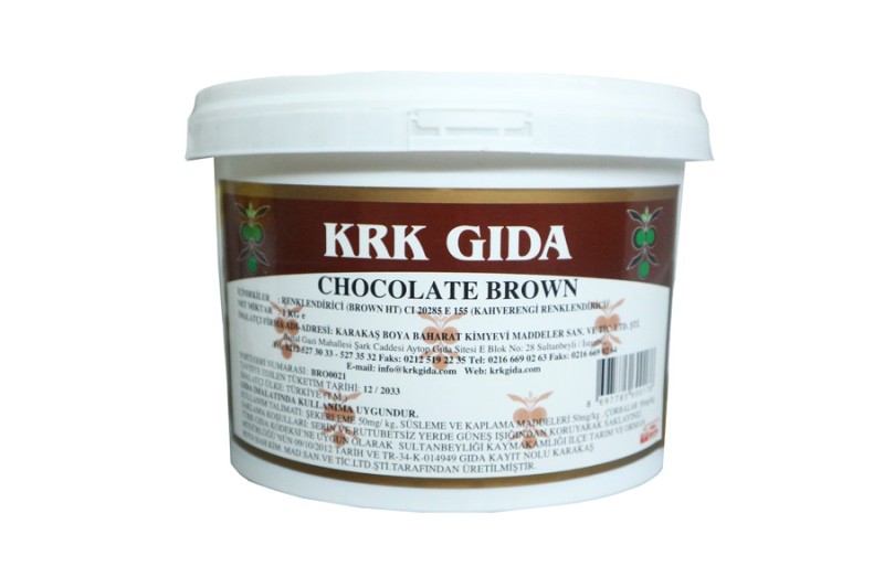 Chocolate Brown E155 Kahverengi Gıda Boyası 1 KG - KRK GIDA