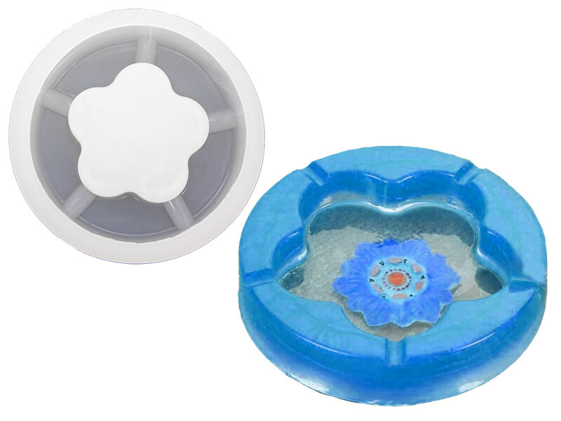 Çiçek Model Küllük Epoksi Kalıbı EPK-698 - Kimyacınız