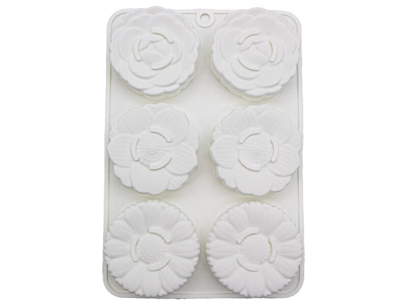 Çiçek Motifli 6'lı Silikon Kalıbı KM-175 - Kimyacınız