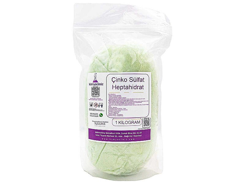 Çinko Sülfat Heptahidrat 1 KG - Kimyacınız