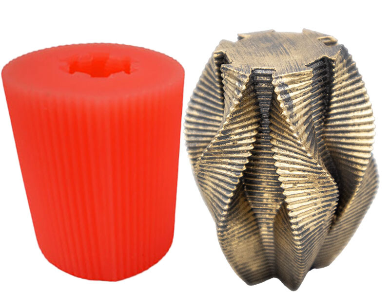 Dalgalı Oyma Yıldız Silikon Mum Kalıbı M-153 - 1