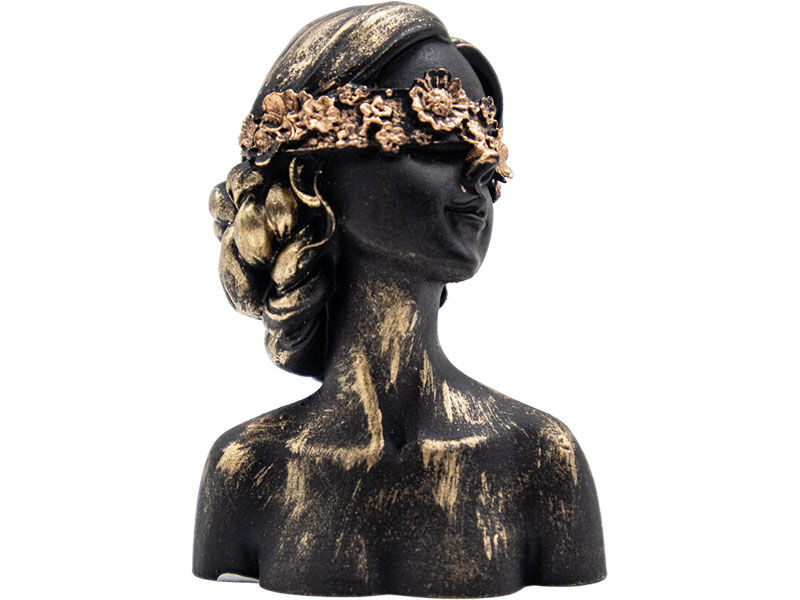 Dantelli Gözleri Bağlı Kadın Silikon Mum Kalıbı M-154 - 3