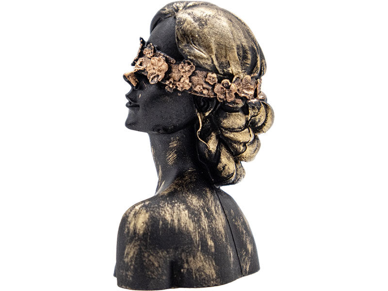 Dantelli Gözleri Bağlı Kadın Silikon Mum Kalıbı M-154 - 4