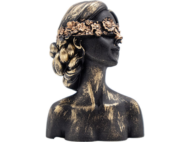 Dantelli Gözleri Bağlı Kadın Silikon Mum Kalıbı M-154 - 7