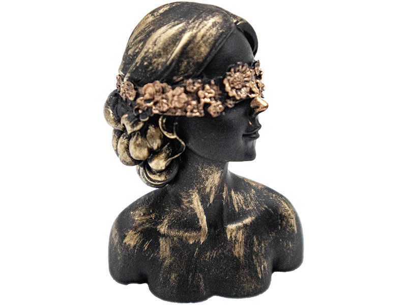 Dantelli Gözleri Bağlı Kadın Silikon Mum Kalıbı M-154 - 8