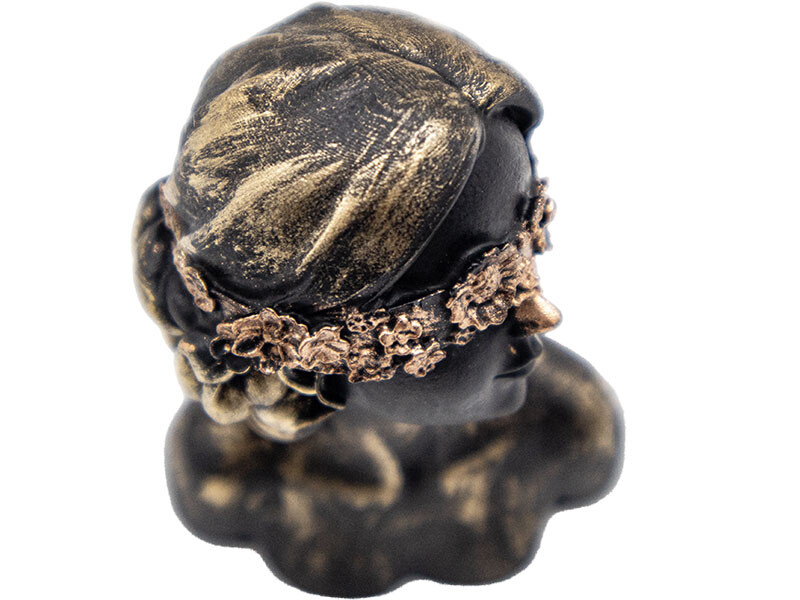 Dantelli Gözleri Bağlı Kadın Silikon Mum Kalıbı M-154 - 9