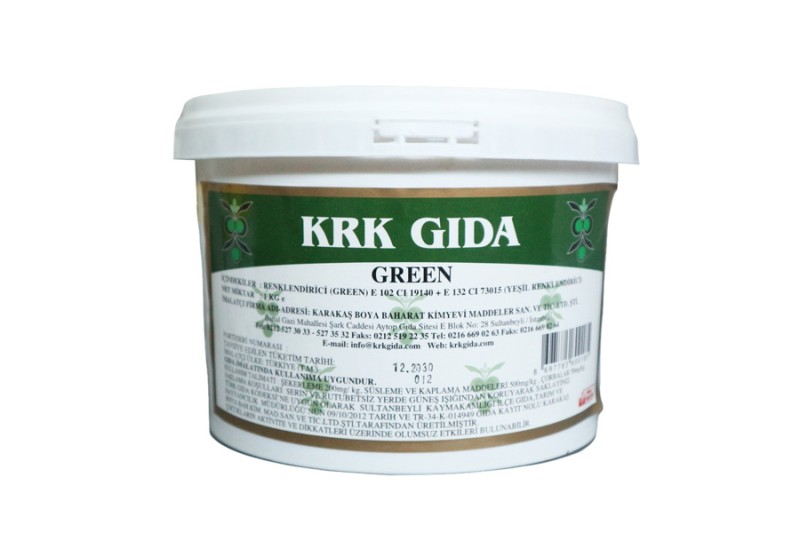 Dark Green E133 Yeşil Gıda Boyası 1 KG - KRK GIDA