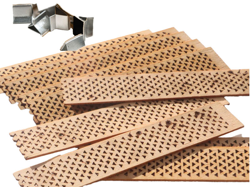 Delikli Ahşap Fitil Orta Boy + Yapışkanlı Sehpası 50 Adet - Kimyacınız