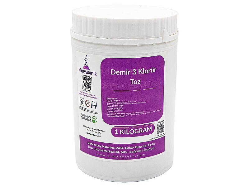 Demir 3 Klorür - Toz 1 KG - Kimyacınız