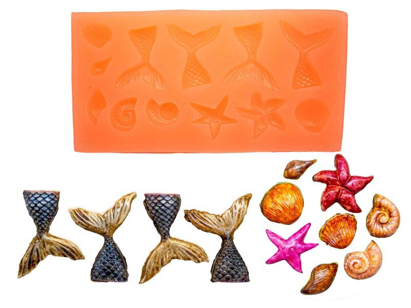 Deniz Objeleri 12'li Silikon Mum Kalıbı M-324 - Kimyacınız